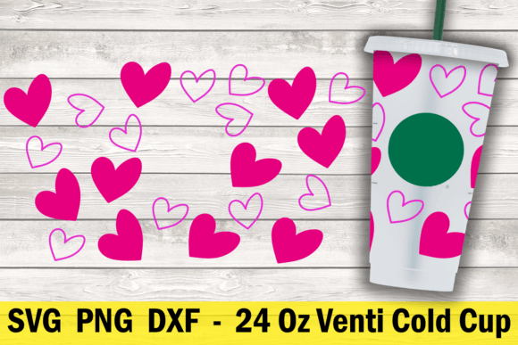 A Crafter's Review of the Hand Drawn Heart Cold Cup Wrap Design
