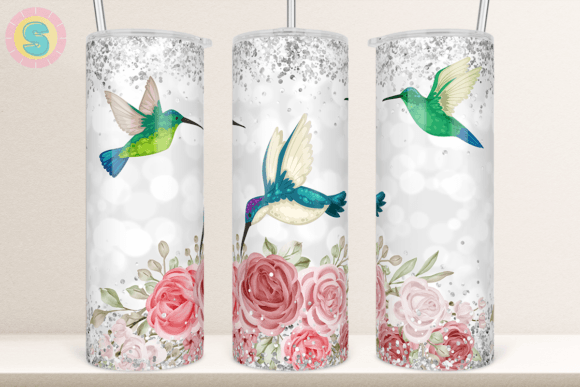 A Hummingbird Tumbler PNG for Crafts and Graphics