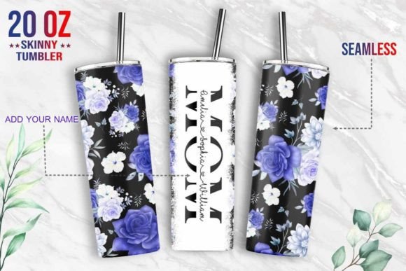 A Purple Mom Tumbler Graphic for Packaging & Print Templates