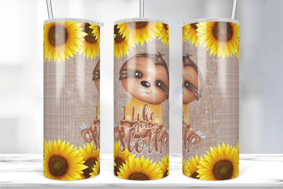 A Sloth Tumbler Design for Casual Branding and Creative Graphics