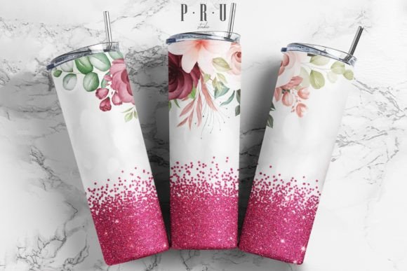 A Tropical Tumbler Design for Sparkling Embroidery