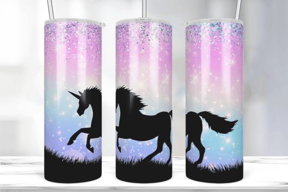 A Unicorn Tumbler Wrap Sublimation Asset for Digital Product Creators