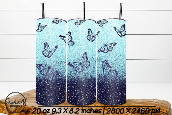Blue Glitter Butterfly Tumbler: Graphics & Print Review