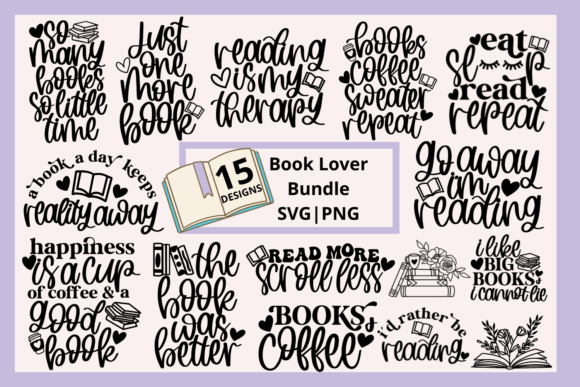 Book Lover SVG Bundle: A Publisher’s Graphics Review