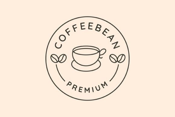 Coffee Bean with Coffee Cup Graphics for Professional Logos