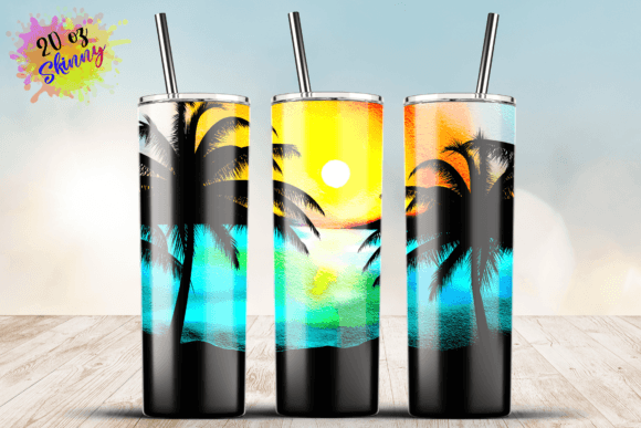 Craft & Graphics Review: Watercolor Beach Sunset Tumbler
