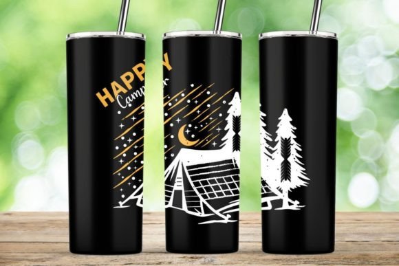 Crafting Commercial Graphics: The Happy Camper Tumbler PNG