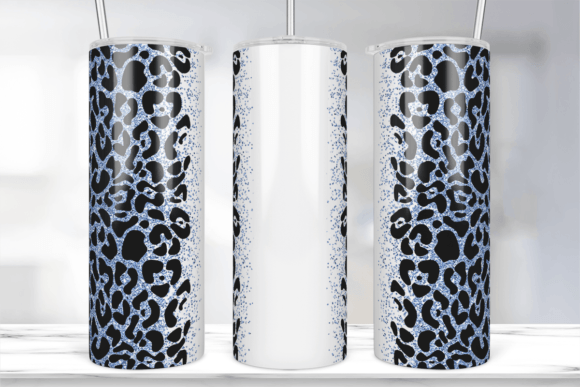 Crafting with Blue Glitter Leopard Graphics for Tumblers