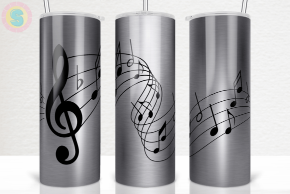 Crafting with Metal Music Note Tumbler Graphics for Commercial Products