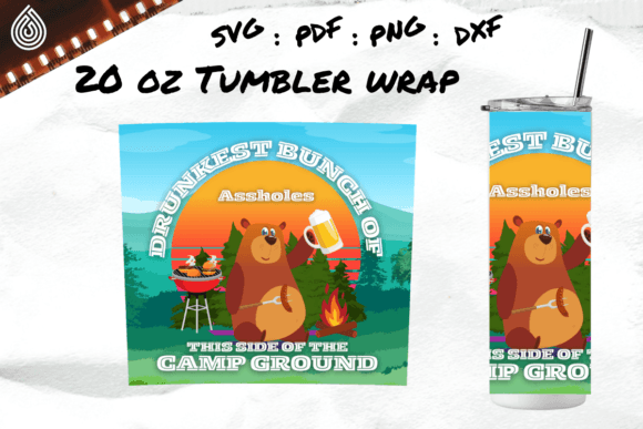 Drunkest Bunch of Assholes 20oz Tumbler Craft Graphics