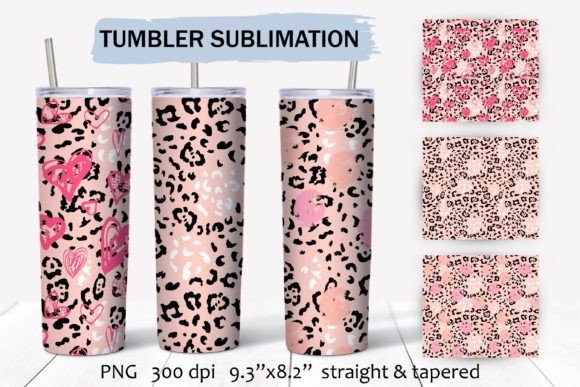 Leopard Print Sublimation Tumbler Wraps for Crafts