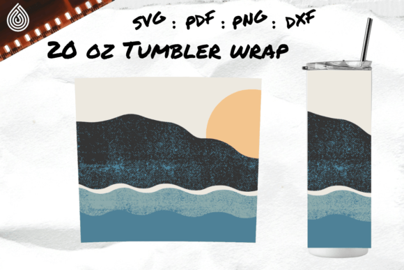 Mountain, Sea & Sun Tumbler: Graphics for Crafts