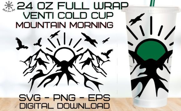 Moutain Morning Wrap Venti Cold Cup: Graphics & Illustrations