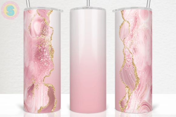 Pink Agate Gold Marble Tumbler: Graphics & Crafts Review