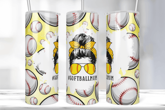 Reviewing a Soft Ball Mom Tumbler Wrap Graphic Design Asset