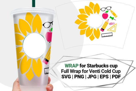 School Wrap for Starbucks 24 Oz Cup: Graphics & Crafts Test