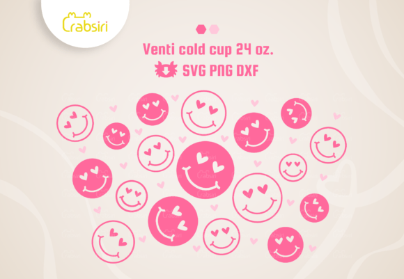 Smile Love 24oz Cold Cup No Hole Graphics for Crafts