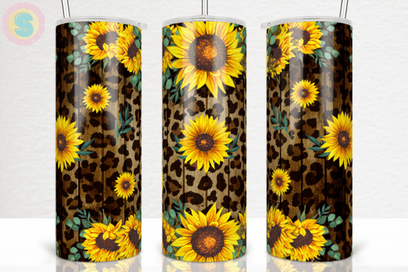 Sunflower Leopard Graphics for Crafters & Product Creators